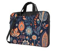 BYPPJGH Orange And Blue Laptop Shoulder Bag For Men Women Briefcase Messenger Bag W/Strap Handle Waterproof Laptop Sleeve Bag 14 Inch