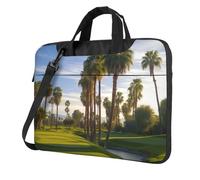 BYPPJGH Palm Tree Golf Course Laptop Shoulder Bag For Men Women Briefcase Messenger Bag W/Strap Handle Waterproof Laptop Sleeve Bag 15.6 Inch