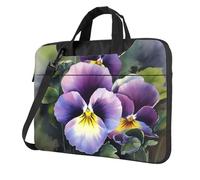 BYPPJGH Pansy Perfection Laptop Shoulder Bag For Men Women Briefcase Messenger Bag W/Strap Handle Waterproof Laptop Sleeve Bag 14 Inch