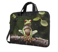 BYPPJGH Peace Tree Frog Laptop Shoulder Bag For Men Women Briefcase Messenger Bag W/Strap Handle Waterproof Laptop Sleeve Bag 14 Inch