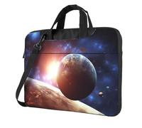 BYPPJGH Planets In Space Background Laptop Shoulder Bag For Men Women Briefcase Messenger Bag W/Strap Handle Waterproof Laptop Sleeve Bag 15.6 Inch