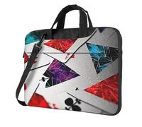 BYPPJGH Polygonal Playing Cards Laptop Shoulder Bag For Men Women Briefcase Messenger Bag W/Strap Handle Waterproof Laptop Sleeve Bag 13 Inch