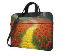 BYPPJGH Poppies Field Yellow Brick Road Laptop Shoulder Bag For Men Women Briefcase Messenger Bag W/Strap Handle Waterproof Laptop Sleeve Bag 14 Inch