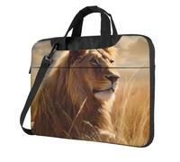 BYPPJGH Prairie Lion Laptop Shoulder Bag For Men Women Briefcase Messenger Bag W/Strap Handle Waterproof Laptop Sleeve Bag 13 Inch