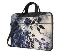 BYPPJGH Purple Flowers Laptop Shoulder Bag For Men Women Briefcase Messenger Bag W/Strap Handle Waterproof Laptop Sleeve Bag 13 Inch