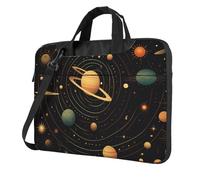 BYPPJGH Retro Astronomical Pattern Laptop Shoulder Bag For Men Women Briefcase Messenger Bag W/Strap Handle Waterproof Laptop Sleeve Bag 15.6 Inch