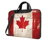 BYPPJGH Retro Canada Flag Laptop Shoulder Bag For Men Women Briefcase Messenger Bag W/Strap Handle Waterproof Laptop Sleeve Bag 13 Inch