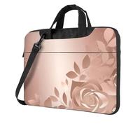 BYPPJGH Rose Gold Wallpaper Laptop Shoulder Bag For Men Women Briefcase Messenger Bag W/Strap Handle Waterproof Laptop Sleeve Bag 13 Inch