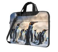 BYPPJGH Sea Penguin Laptop Shoulder Bag For Men Women Briefcase Messenger Bag W/Strap Handle Waterproof Laptop Sleeve Bag 14 Inch