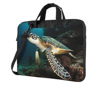 BYPPJGH Sea Turtle Laptop Shoulder Bag For Men Women Briefcase Messenger Bag W/Strap Handle Waterproof Laptop Sleeve Bag 15.6 Inch