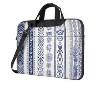 BYPPJGH Set Of Blue Embroidery Laptop Shoulder Bag For Men Women Briefcase Messenger Bag W/Strap Handle Waterproof Laptop Sleeve Bag 14 Inch
