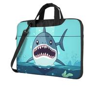 BYPPJGH Shark Floating In Water Laptop Shoulder Bag For Men Women Briefcase Messenger Bag W/Strap Handle Waterproof Laptop Sleeve Bag 13 Inch
