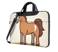 BYPPJGH Simple Horse Cartoon Laptop Shoulder Bag For Men Women Briefcase Messenger Bag W/Strap Handle Waterproof Laptop Sleeve Bag 13 Inch