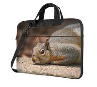 BYPPJGH Squirrel Just Laying Laptop Shoulder Bag For Men Women Briefcase Messenger Bag W/Strap Handle Waterproof Laptop Sleeve Bag 14 Inch