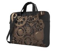 BYPPJGH Steampunk Mechanical Gears Laptop Shoulder Bag For Men Women Briefcase Messenger Bag W/Strap Handle Waterproof Laptop Sleeve Bag 15.6 Inch