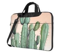 BYPPJGH Watercolor Green Cactus Laptop Shoulder Bag For Men Women Briefcase Messenger Bag W/Strap Handle Waterproof Laptop Sleeve Bag 13 Inch