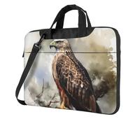 BYPPJGH Watercolor Of Hawk Laptop Shoulder Bag For Men Women Briefcase Messenger Bag W/Strap Handle Waterproof Laptop Sleeve Bag 14 Inch