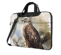 BYPPJGH Watercolor Of Hawk Laptop Shoulder Bag For Men Women Briefcase Messenger Bag W/Strap Handle Waterproof Laptop Sleeve Bag 14 Inch