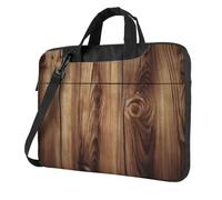 BYPPJGH Wood Grain Laptop Shoulder Bag For Men Women Briefcase Messenger Bag W/Strap Handle Waterproof Laptop Sleeve Bag 15.6 Inch