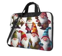 BYPPJGH Xmas Funny Gnomes Laptop Shoulder Bag For Men Women Briefcase Messenger Bag W/Strap Handle Waterproof Laptop Sleeve Bag 15.6 Inch