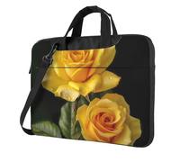 BYPPJGH Yellow Rose Laptop Shoulder Bag For Men Women Briefcase Messenger Bag W/Strap Handle Waterproof Laptop Sleeve Bag 14 Inch
