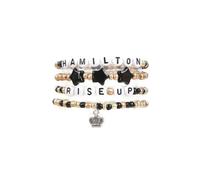 Byqone 4Pcs Broadway Musical Bracelet Merch for Hamilton Lover Gifts, Rise Up Bracelet Gifts for Girl Woman Men