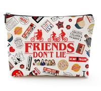 Byqone Stranger Merch Thing Makeup Bag, Friendship Gifts Friends Don't Lie Makeup Zipper Pouch Bag for Fans Birthday