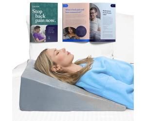 Byre® Orthopaedic Bed Wedge Pillow - Memory Foam Folding Wedge Pillow - Adjustable Back Support Pillow for GERD, Reading, Back Pain, Leg Pain, Heartburn, Acid Reflux
