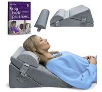 Byre® Orthopedic Bed Wedge Pillow 10-in-1 | Memory Foam Folding Wedge Pillow with Half Moon Attachment | Adjustable Back Support Pillow for GERD, Reading, Back Pain, Leg Pain, Heartburn, Acid Reflux