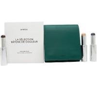 Byredo Deep Teal Set Of 3 + Leather Pouch: Solar Flare, Flower Play, Kumato Face