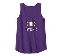 Byrne Surname Irish Family Name Heraldic Flag Harp Tank Top