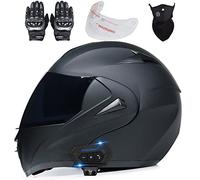 Byroads Bluetooth Flip Helmet Dual Sun Motorcycle Helmet Crotch Rocket Helmets for Men Casco para Motocicleta Bluetooth ECE Approved Dual Visor Anti-fog for Adult 55~62cm