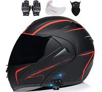 Byroads Bluetooth Flip Helmet Dual Sun Motorcycle Helmet Crotch Rocket Helmets for Men Casco para Motocicleta Bluetooth ECE Approved Dual Visor Anti-fog for Adult 55~62cm