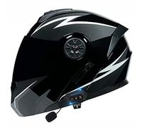 Byroads Full Face Flip up Motorcycle Helmet, DOT/ECE Approved, Bluetooth Headset, Dual Visors, 55-62cm, D Color, for Scooter, Cruiser, Street Bike