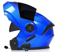 Byroads Motorcycle Flip Up Helmet with Double HD Visor Motorbike Helmet Bluetooth with Detachable Lining Modular Motorcycle Helmet Street Bike Helmets for Adult Men Women 55~62cm