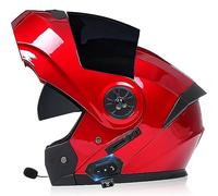 Byroads Motorcycle Flip Up Helmet with Double HD Visor Motorbike Helmet Bluetooth with Detachable Lining Modular Motorcycle Helmet Street Bike Helmets for Adult Men Women 55~62cm