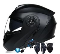 Byroads Motorcycle Helmet Flip-Up Modular Helmets with Bluetooth,DOT/ECE Approved Helmet Full Face Helmet Scooter Helmet Crash Helmet Double Anti-Fog Visors Ideal for Men Women