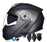 Byroads Motorcycle Helmet Flip-Up Modular Helmets with Bluetooth,DOT/ECE Approved Helmet Full Face Helmet Scooter Helmet Crash Helmet Double Anti-Fog Visors Ideal for Men Women