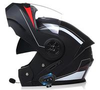 Byroads Unisex Adult Motorcycle Helmet with Bluetooth, DOT/ECE Approved, Flip-Up Modular, Full Face, Scooter, Crash Helmet, Double Anti-Fog Visors, Ideal for Men Women