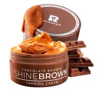 BYROKKO Shine Brown Chocolate Bronze Sunbed Tanning Accelerator (200 ml), Bronze Cream Effective in Sunbeds & Outdoor Sun, Super XXL Fast Bronzing Cream for Intense Chocolate Tan