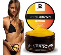 BYROKKO Shine Brown Fast Bronzing Sunbed Cream Tanning Accelerator, Effective in Sunbeds & Outdoor Sun for Deep Natural Tan, Long-Lasting, Hydrating