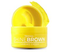 BYROKKO Shine Brown Tropical Tanning Accelerator (190 g), Super Active Tan Cream for Maximum Results, Effective in Sunbeds & Outdoor Sun, Achieve Natural Tan with Natural Ingredients