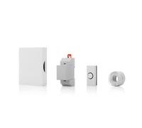 Byron 720k Wired Doorbell Set, Wired Doorbell, Push Bell, Transformer, Cable & Clips in White Byron White
