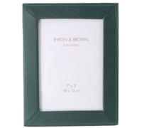 Byron and Brown Unisex Slim Classic Nappa Leather 7 x 5 Photo Frame - Green