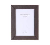 Byron and Brown Unisex Slim Classic Photo Frame 5x7 - Nappa Brown