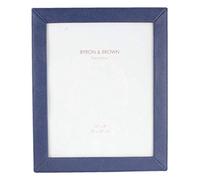 Byron and Brown Womens Florence Slim Classic Leather Photo Frame 10x8 - Blue