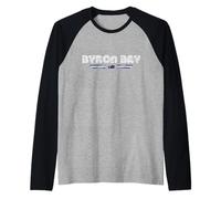 Byron Bay Australia 70s 80s Retro Type Flag Graphic Raglan Baseball Tee