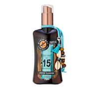 Byron Bay Australia Super Tanning Oil Spray SPF 15 - Fast Bronzing & Tan Accelerator with Carrot Extract & Beta Carotene - UVA & UVB Protection with Vitamin E & Aloe Vera, Tropical Coconut Scent-200ml