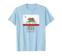 Byron - California | Cali City Souvenir - CA Flag - T-Shirt, Men, Baby Blue, XX-Large