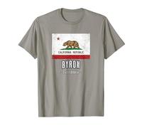 Byron - California | Cali City Souvenir - CA Flag - T-Shirt, Men, Slate Grey, Large